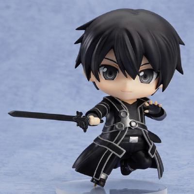 China Cartoon Toy Sword Art Online Q Edition Clay 295#Kirito Black Swordsman Boxed Action Number Toys for sale