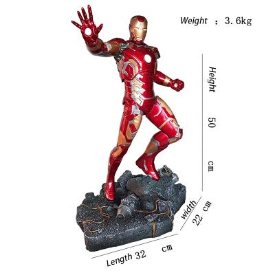 China High Quality Cartoon Toy Iron Man-Mk43 Decoration Resin Statue GK Model Marvel Action Collection Figure Toys for sale