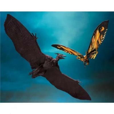 China Wholesale SHM Cartoon Toy 18cm Monster Godzilla 2 Mothra and Raton Set Boxed Model Toys for sale