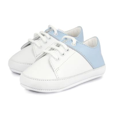 China Round Personalized First Walkers 0-18 Months PU Leather Toddler Baby Shoes Sneakers Antiskid For Boys for sale