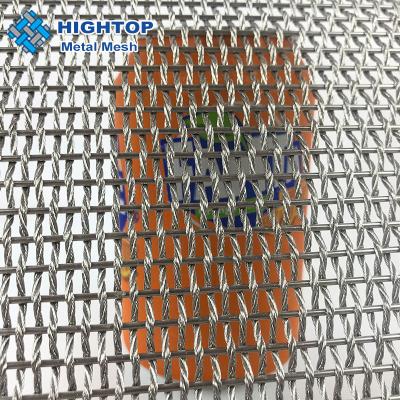 China Various Color 304 Stainless Steel 304L 316 316L Cable Rod Woven Mesh For Suspended Ceiling for sale