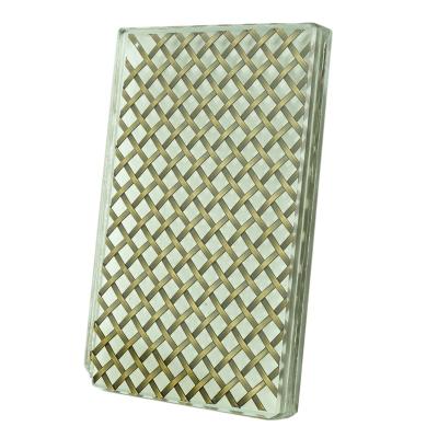 China Plain Weave Antique Plated Stainless Steel Woven Wire Mesh For Glass Decoration for sale