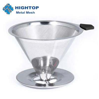 China Viable Ultra Fine Micro Stainless Steel Mesh Coffee Filter For Over Coffee Dripper for sale