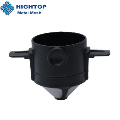 China Sustainable new type of portable foldable coffee filter stainless steel paperless pour over coffee dripper for camping for sale