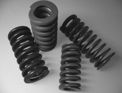 China Black Cylindrical Spiral Heavy Duty Compression Springs With 40mm Outside Diameter for sale