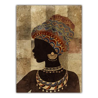 China Modern Unique Original Design Girl Oil Painting 100% Hand Painted Whole African Indoor Decorative Wall Painting for sale