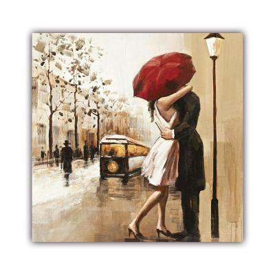 China Modern Hand Painted Romantic Paris Street View Oil Painting for Home Hotel Decor Indoor Wall Paintings for sale