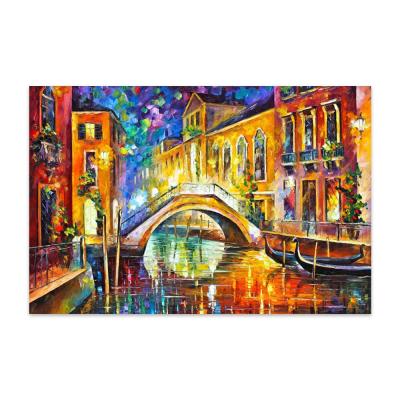 China JS Texture Artist Leonid Afremov Texture Art Amsterdam Modern Hand Painted Oil Painting for sale