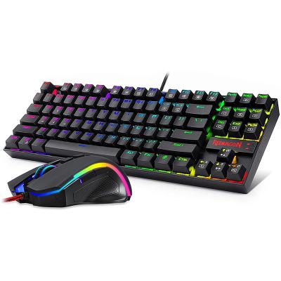 China Discount Wholesale Mechanical English Keyboard Dragon K552 87 Keys Red RGB LED RGB LED Wired Gaming Keyboard for sale