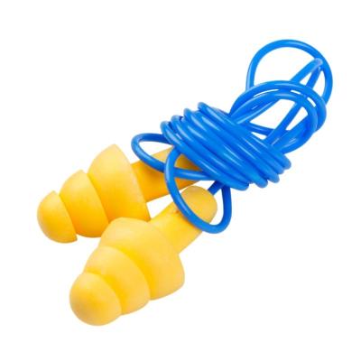 China ABS/Elastomeric Polymer Triple-flange Design EAR UltraFit Earplugs Attached 340-4004 Hearing Protection Earplugs Noise Canceling, Poly Bag for sale