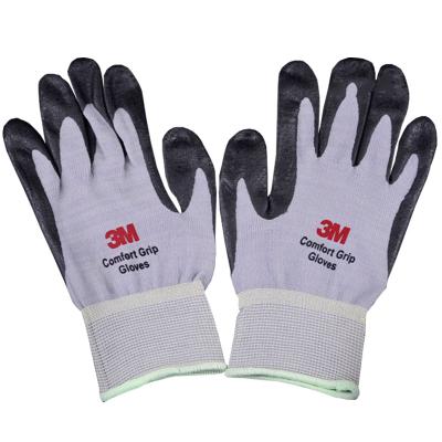 China General hardware handling; handling of small parts; Gray Color S/M/L/XL Nitrile Material Non-Slip 3M Comfort Grip Hand Gloves Carpentry/Bag Size 1 Pair for sale