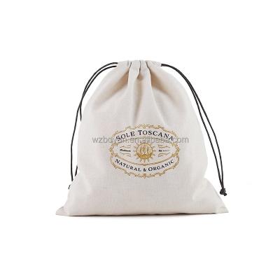 China Recyclable Custom Logo Printed Gift Canvas Cotton Double Pocket Twine Organic Cotton Dust Drawstring Bag for sale