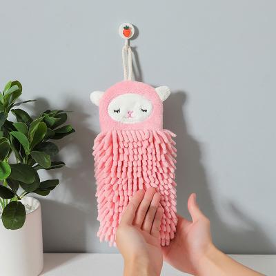 China Cute and cute shape Factory Wholesale New Cute Cartoon Hand Towel Children's Embroidered Hand Towel Animal Cleaning Towel for sale