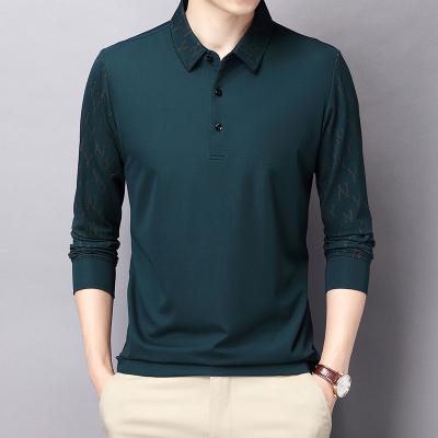 China 2021 Anti-wrinkle Polo T-shirt Sweat Absorption Quick Dry Golf Polo Shirts For Men Formal Long Sleeve Polo Shirt for sale