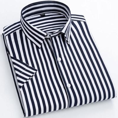 China Anti-Pilling Silk Mens Casual Striped Golf Shirts Mens Casual Striped T-Shirt for sale