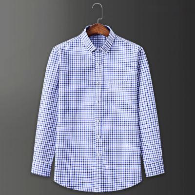 China Custom Oxford Cloth Mens Anti-pilling Formal Men's Dress Shirt Full Sleeve Men's Shirts Slim Fit Business Shirt for sale