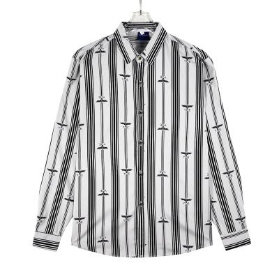 China Anti-Wrinkle Fashion Customization And Relieve Men's Polyester Anti-Wrinkle Casual Plaid Shirt for sale