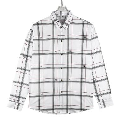 China Custom High Quality Anti-Wrinkle Anti-Wrinkle Men's Long Sleeve Fashion Plaid Shirt for sale