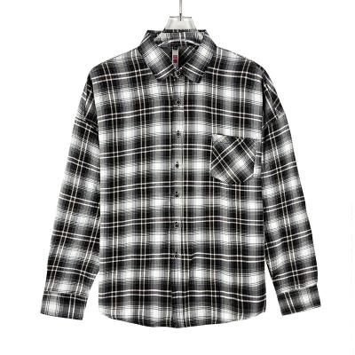 China Soft manufacturers supply high quality men's plaid shirt button down long sleeve plaid shirt for sale