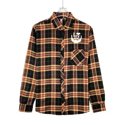 China Good Quality Polyester Cotton Blend High Quality Men's Soft Hot Sale Plaid Shirt for sale