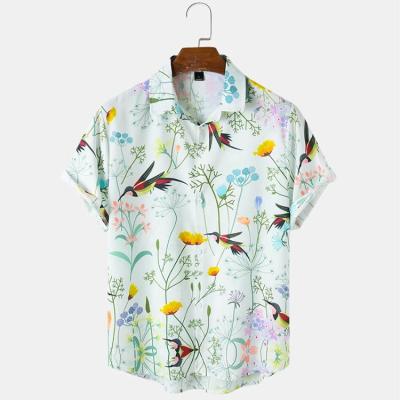 China China Manufacturer Anti Shrink Hawaiian Shirts Summer Tops New Hawaiian Blouse Short Sleeve Men Quick Dry Shirts For Beach Wear for sale