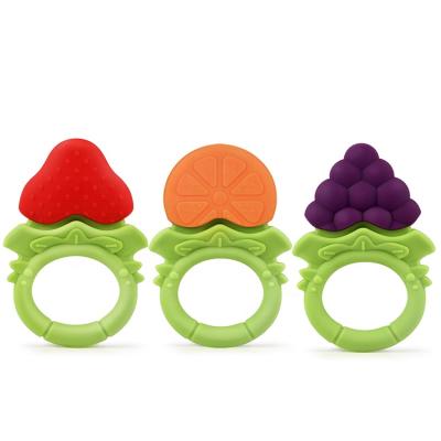 China Eco-friendly Toy Fruits Shape Soft BPA Baby Teether Free Material Rubber Toy for sale