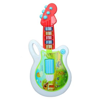 China Toy Battery Operated Musical Toys Carryover Simulated Guitar With Music And Light for sale