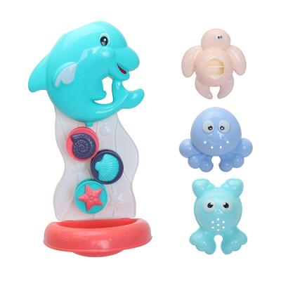 China Cartoon Shape Summer Toys Children Shower Set To Place Spray Water Eco-friendly Toys 28*19*13.5 for sale