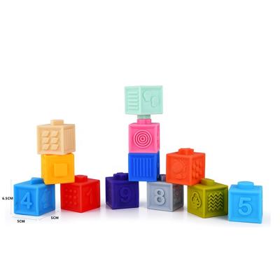 China Popular Texture Square Appearance Handle Shaping Soft Block Kid Toy 5*5*6.5 for sale