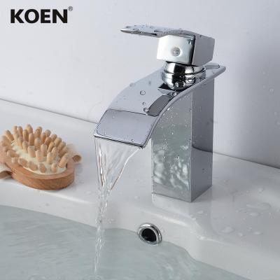 China Metered Faucets Polished Chrome Brass Basin Faucet Water Mixer Bathroom Faucet for sale