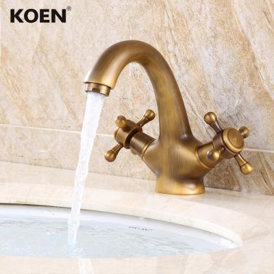 China Metered Faucets Bronzed Brass Basin Faucet Mixer Tap Sanitary Bathroom Supplier for sale