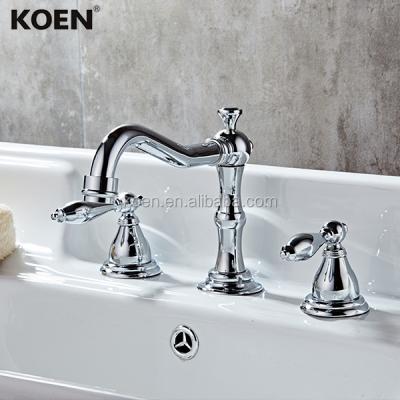 China Metered Faucets China Tapware Quality 3 Holes Bathroom Basin Mixer Tap for sale