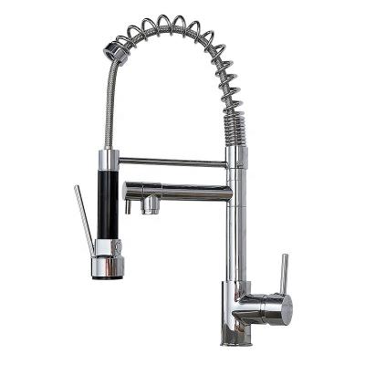 China Koen Electric Hot Selling Faucets Brass Kitchen Faucet Pull Out With 2 Main Spray for sale