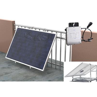 China mini home balkonkraftwerk on grid 400w 600w solar kit solar balcony system plug and play solaranlage balkon solaranlage for sale