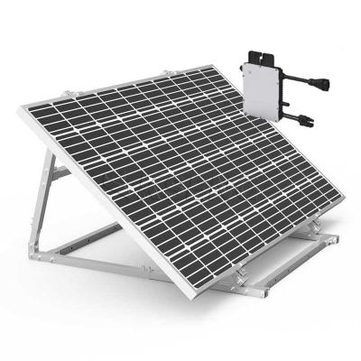 China Home Easy Installation Kit Solar System 450wp On Grid Solar System Solar Panel With Micro Inverter And Adjustable Rafter for sale