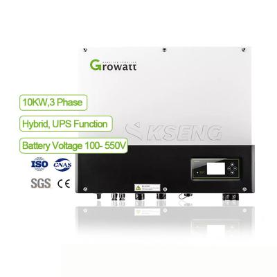 China Hybrid Solar System Growatt SPH 10000 TL3-UP 2 MPPT Three Phase Hybrid Off Grid PV Solar Power Inverter Price Growatt Hybrid Inverter 10KW for sale