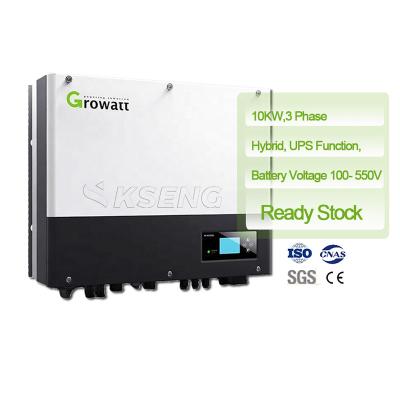 China 3 phase solar hybrid solar inverter current ready for growatt sph10000 power inverter 10000w hybrid solar system 10kw for sale