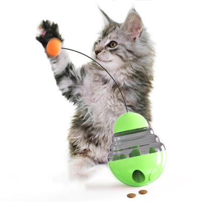 China Viable Wholesale Interactive Cat Food Dispensing Toys Ball Cats Toy Tumbler for sale