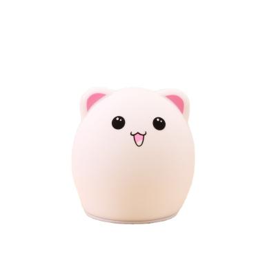 China Factory Direct Sales Silicone Bear Silicone Pat Color Changing Lamp Cartoon Modern Rechargeable Led Lamp for sale