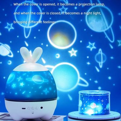 China Lucky Rabbit Galaxy Eco-friendly Lightweight Projector Can Link Music With A Variety Of Movie Scenes Baby Bedroom Projector Star Night Light for sale