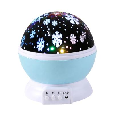 China Eco-Friendly Night Battery Power Moon Star Rotating 360 Degree Led Baby Kids Projector Near Light Night Light Projector for sale