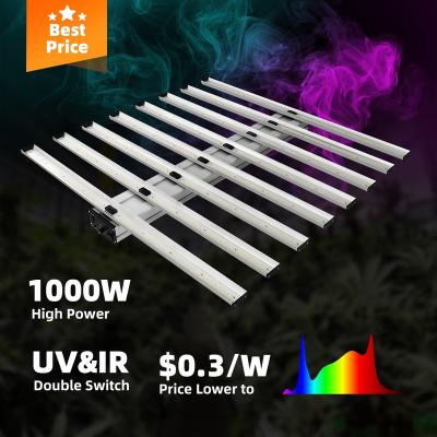 China Seed Starting Thailand Free Shipping Hydroponics Led Grow Lamp Waterproof 1000W 8 Bars Led Strip Grow Detachable IR Light Bar UV Low Cost for sale