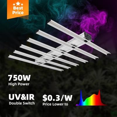 China Seed Starting Indoor Garden Top Hydroponics Led To Grow Bar System 720W 750W Broadband Led Grow Lights Full Strip Spectrum With UV And IR for sale