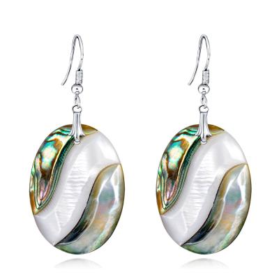 China Trendy Fashion Popular Natural Abalone Shell Earrings Simple Temperament Earrings for sale