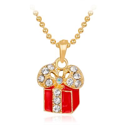 China New Christmas Ornaments Fashion Personality Cartoon Christmas Gift List Pendant Necklace for sale