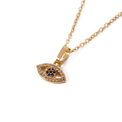 China FASHIONABLE Simple Temperament Pendant Gold Devil's Eye Zircon Clavicle Chain Necklace for sale