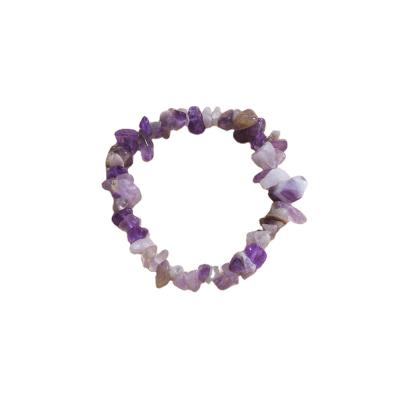 China 2021 CIA wind sale 2021 bracelet fashion elastic bracelet casual/sporty hot purple natural rough stone turquoise for sale