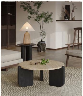 China (Other) Nordic Adjustable Modern Marble Round Luxury Glass Coffee Table for sale