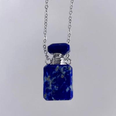 China High Quality Natural Stone Pendant Necklace Perfume Diffuser Oil Bottle Pendant for sale