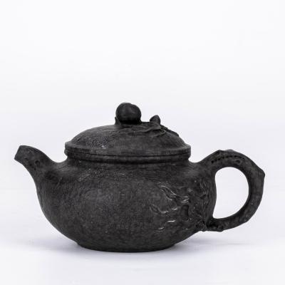 China Sustainable Asian Style Teapot Handmade Stone Teapot Wabi-sabi Stone Teapot for sale